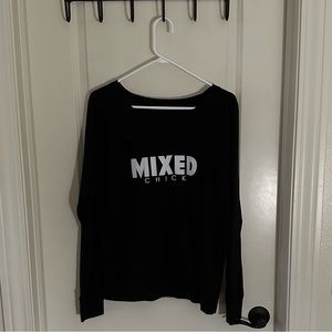Mixed chicks crew neck